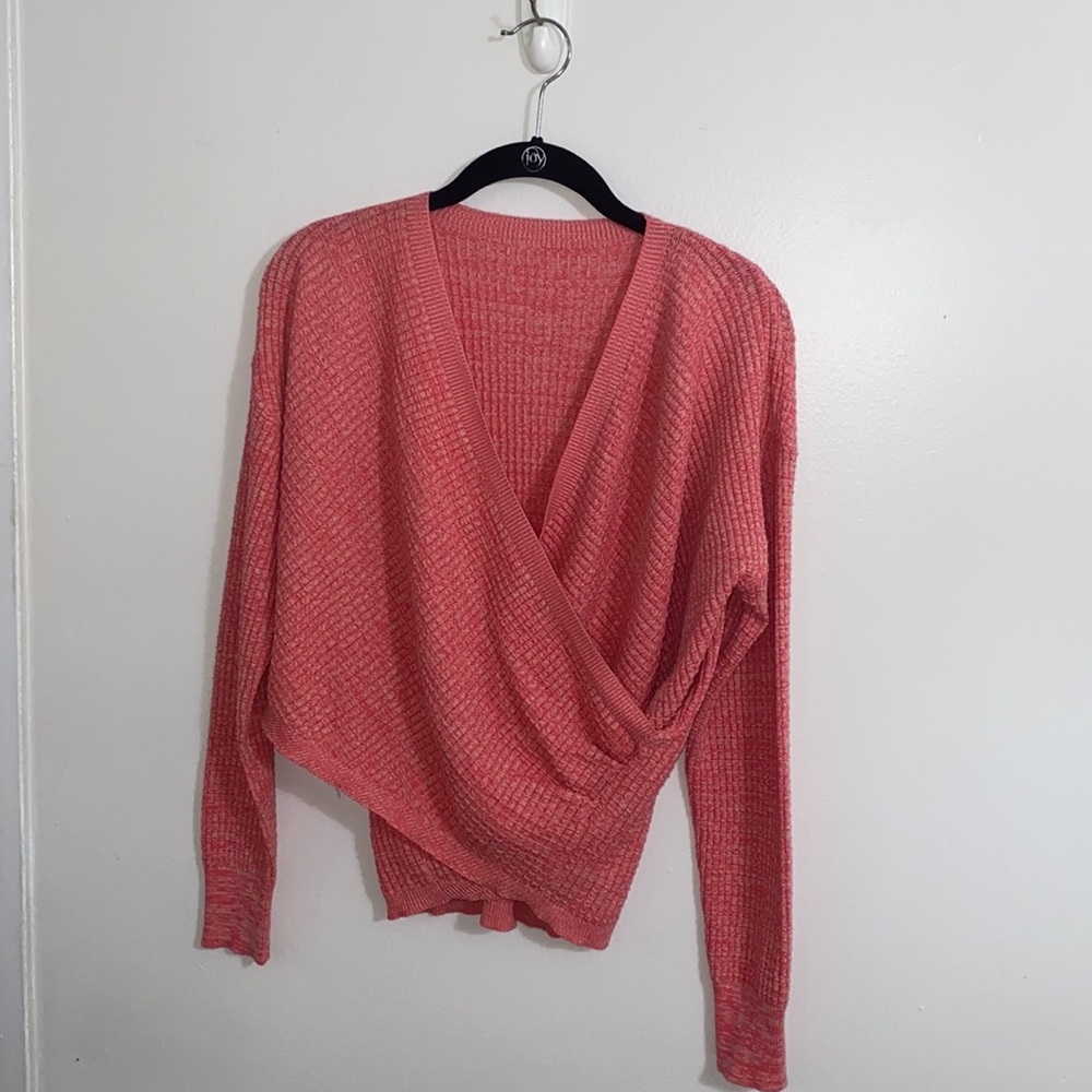 Coral sweater top